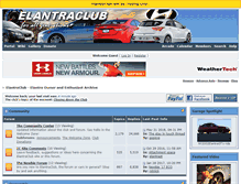 Tablet Screenshot of elantraclub.com